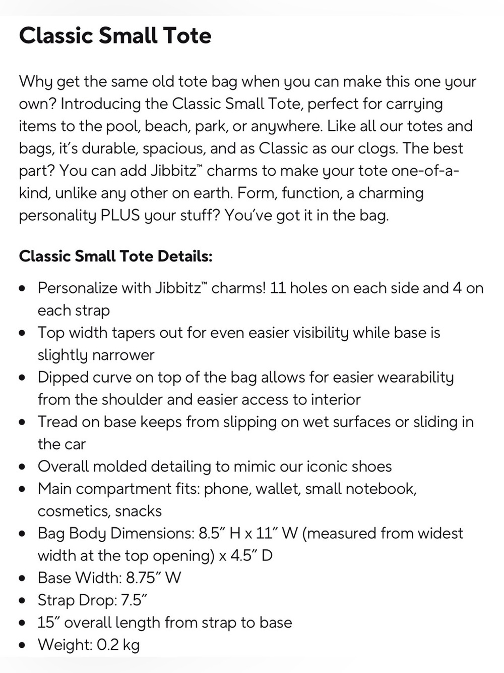 CROCS Classic Small Tote - Picture 11 of 12